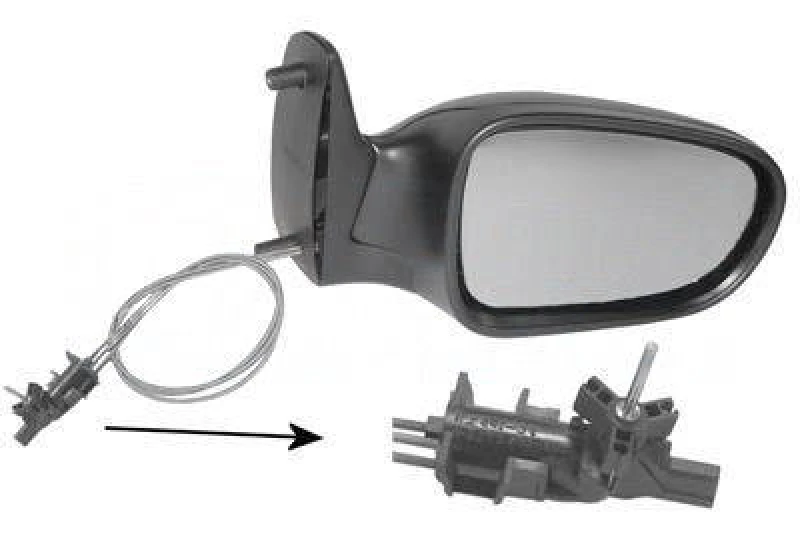 Image of VAN WEZEL 1868804 Wing mirror * HAGUS * Right, Control: cable pull Outside Mirror (50)