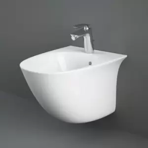 Image of Rak Sensation Mini Wall Hung Bidet 380mm Wide - 1 Tap Hole