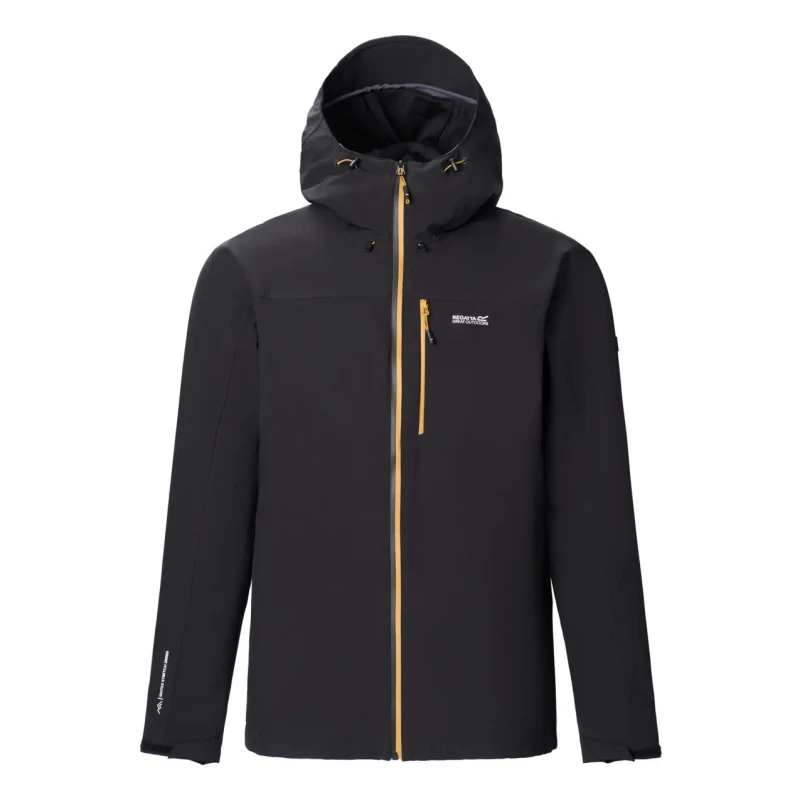 Image of Regatta Regatta Men 'Birchdale' Waterproof Shell Jacket in Black Size: Medium Black M Male 5063516130871