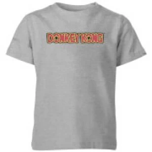 Image of Nintendo Donkey Kong Distressed Kid's T-Shirt - Grey - 11-12 Years