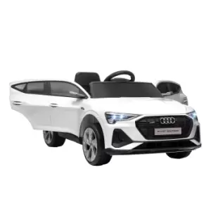 Image of HOMCOM 12V Kids Electric Ride-On Car, with Remote Control, Lights, Music, Horn - White