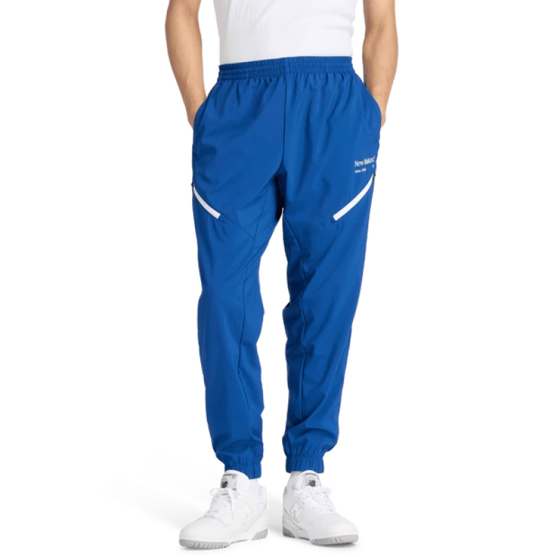 Image of New Balance Mens Closed Hem Woven Joggers - Blue Male L