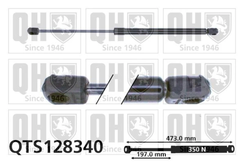 Image of QUINTON HAZELL Tailgate strut QUINTON HAZELL QTS128340