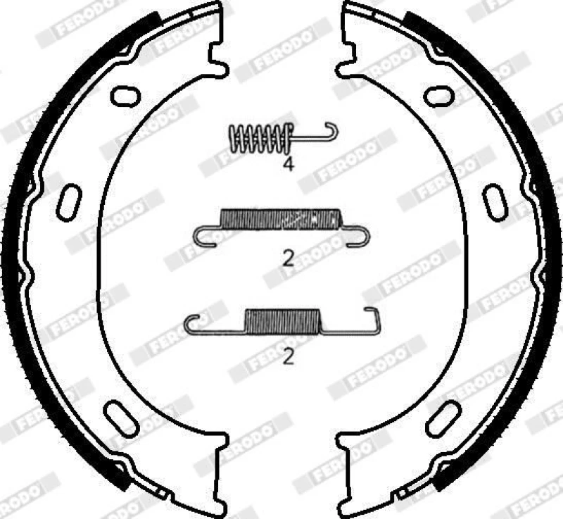 Image of Handbrake shoes FERODO FSB624S
