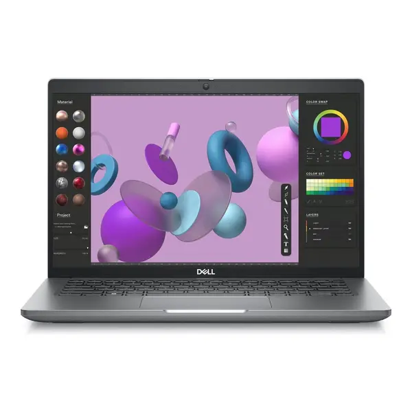 Image of Dell Precision 14 3480 Business Laptop, 14.0" FHD Screen, Intel Core i7-1360P, NVIDIA RTX A500, 4GB GDDR6 Graphics Card, 16GB, 512G, Windows 11 Pro