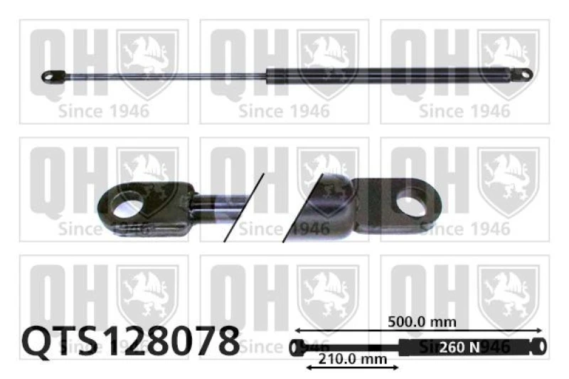 Image of QUINTON HAZELL Bonnet strut QUINTON HAZELL QTS128078