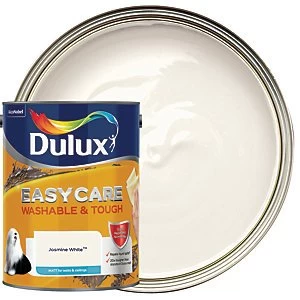 Image of Dulux Easycare Washable & Tough Jasmine White Matt Emulsion Paint 5L