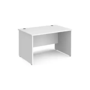 Image of Office Desk Rectangular Desk 1200mm Panel End Leg White Tops 800mm Depth Maestro 25