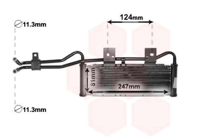 Image of VAN WEZEL Engine oil cooler VAN WEZEL 82003330