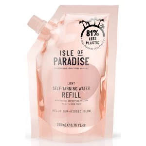 image of Isle of Paradise Self-Tanning Water Refill Pouch Light 200ml