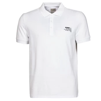 image of Guess OZ SS POLO mens Polo shirt in White - Sizes S,M,XS