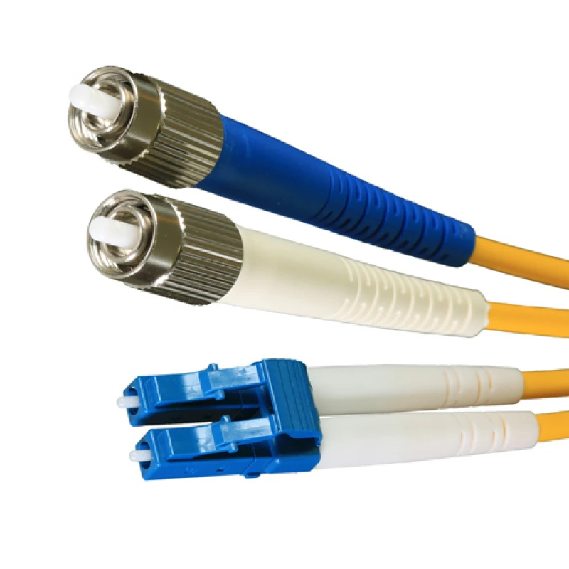Image of Cablenet 1m OS2 9/125 FC-LC Duplex Yellow LSOH Fibre Patch Lead
