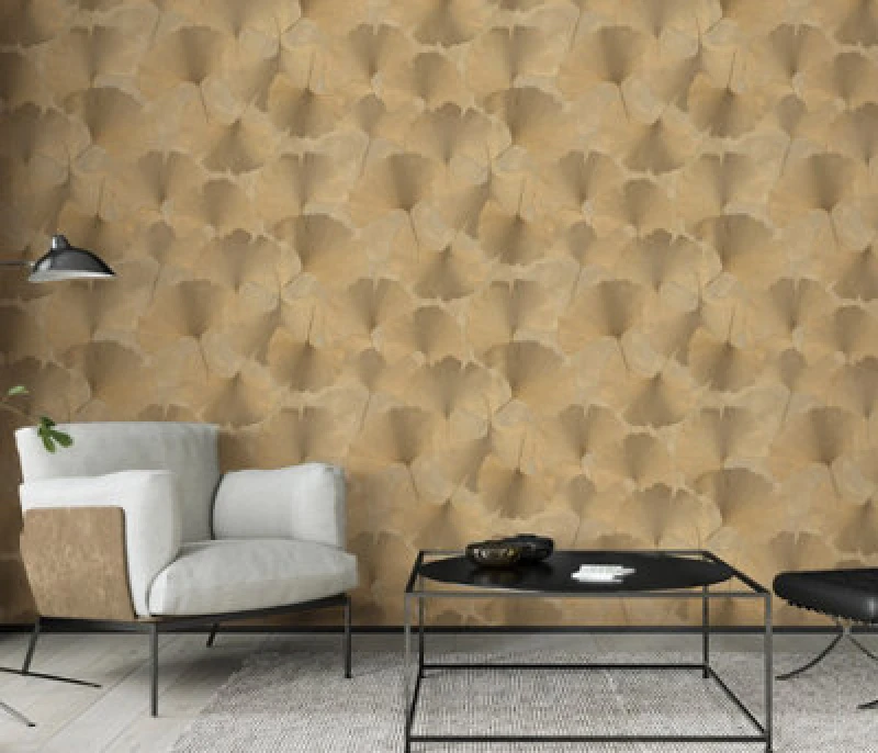 Image of Erismann Wallpaper Ginko Dream Gold