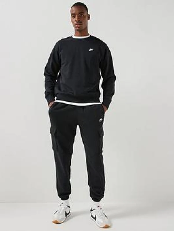 Image of Nike Sportswear Club Fleece Mens Cargo Pants - Black Male S