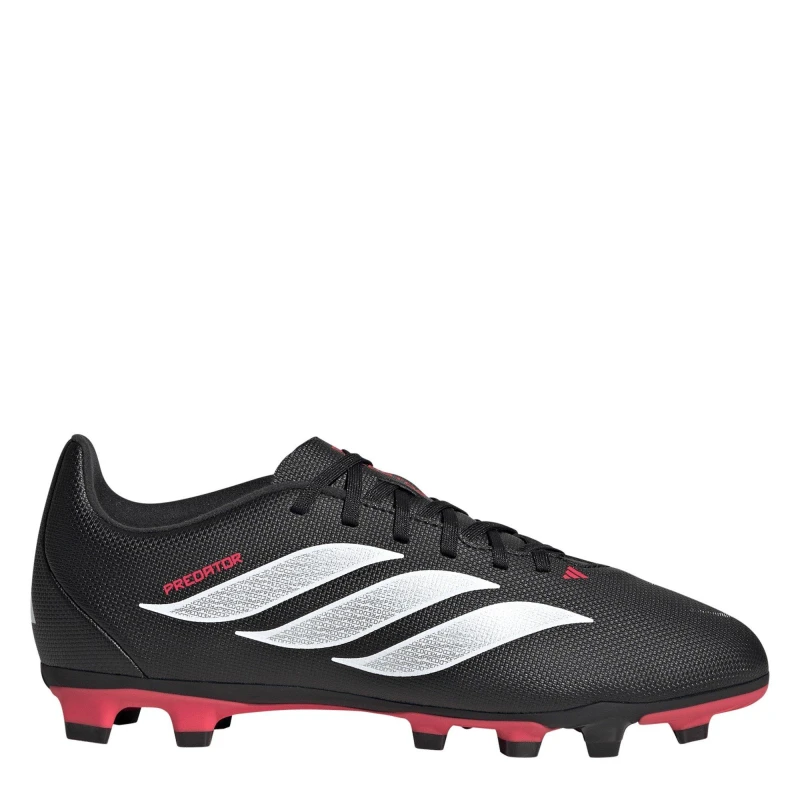 Image of adidas Kids Predator Club Firm Ground Football Boots Black/Red male 4 (36.5)