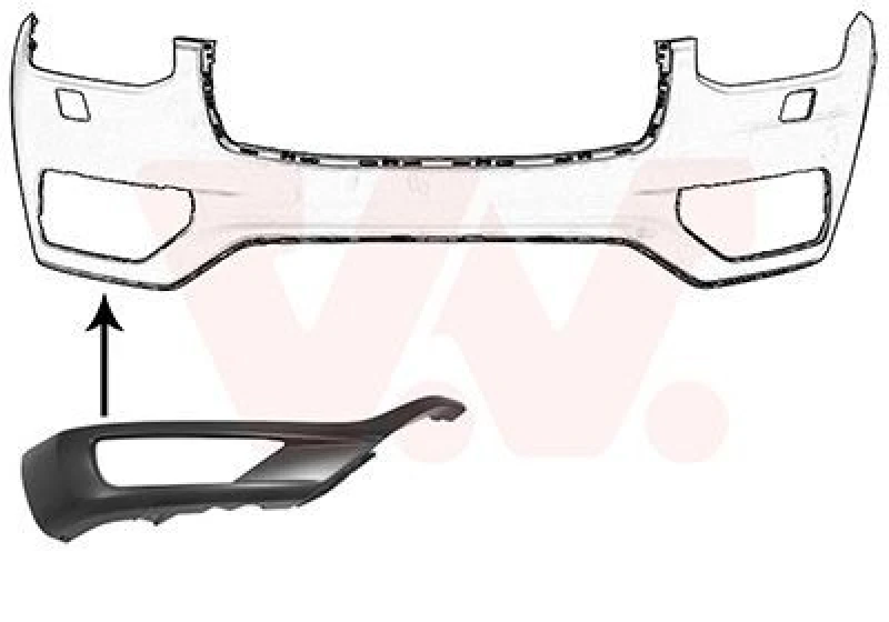 Image of VAN WEZEL Bumper moulding VAN WEZEL 5999582