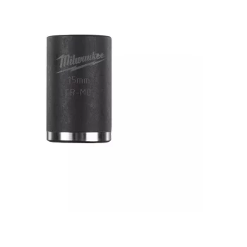 image of .milwaukee. - Milwaukee SHOCKWAVE Standard 1/2' 15mm Impact Duty Hexagon Socket