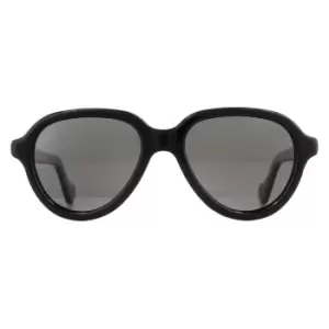Image of Aviator Black Smoke Polarized Sunglasses