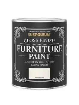 image of Rust-Oleum Gloss Furniture Paint Antique White 750Ml