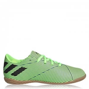 Image of adidas Nemeziz 19.4 Childrens Indoor Football Trainers - Green/Black/Blu