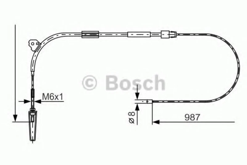 Image of Handbrake cable Bosch 1 987 477 960