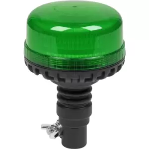 Image of 12V / 24V LED Rotating Green Beacon Light & Spigot Base Mount - Warning Lamp