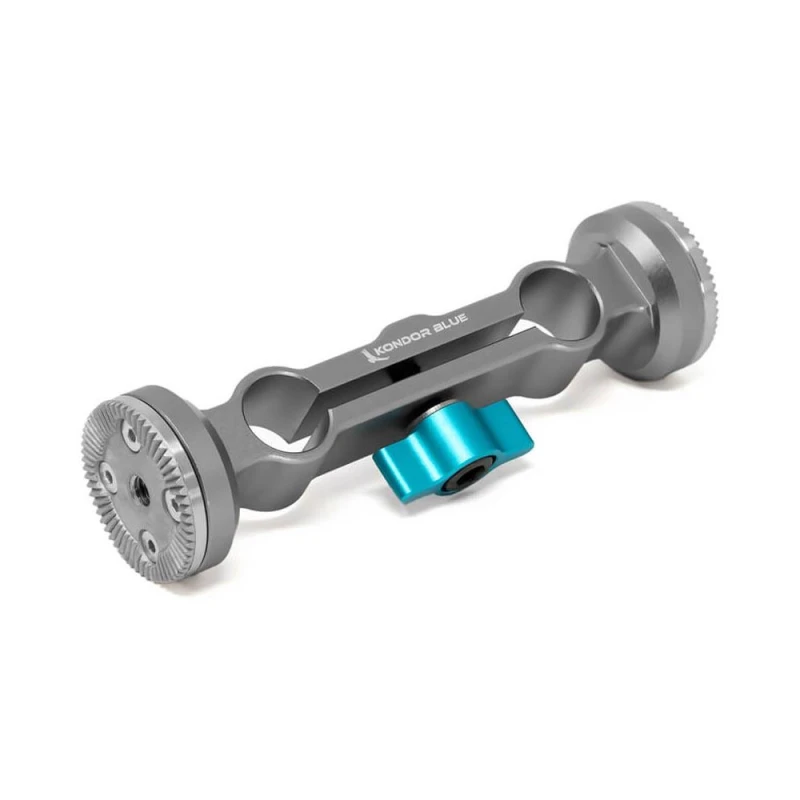 Image of Kondor Blue 15mm ARRI Rosette Dual Rod Clamp Grey