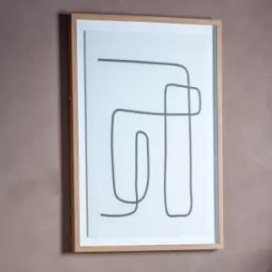 image of Rossi Line Drawing Framed Art Brown