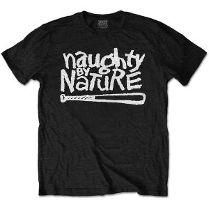 Image of Naughty By Nature - OG Logo Mens Large T-Shirt - Black