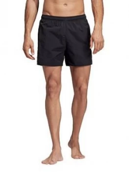 image of adidas Solid Swim Shorts - Black, Size 2XL, Men