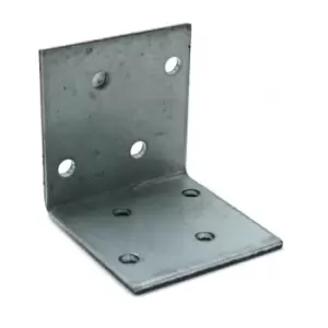 image of Heavy Duty Zinc Plated Reinforced Corner Angle Bracket - Size 50x50x40x2mm - Pack of 10