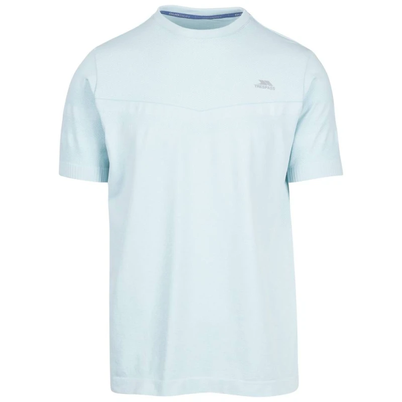 Image of Trespass Trespass Men Chenab TP75 Active Top in Light Blue Size: X-Large Light Blue XL Male 5063470765287