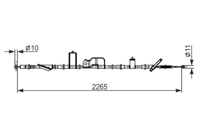 Image of Bosch 1 987 482 918 Brake Cable 2082mm Cable,parking brake (124)