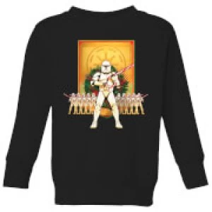 Image of Star Wars Candy Cane Stormtroopers Kids Christmas Sweatshirt - Black - 11-12 Years