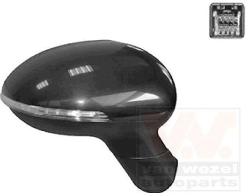 Image of VAN WEZEL Wing mirror VAN WEZEL 8323818
