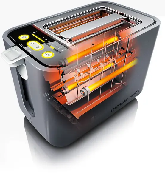 Image of Carrera Quartz No 552 Eco Friendly 2 slice toaster