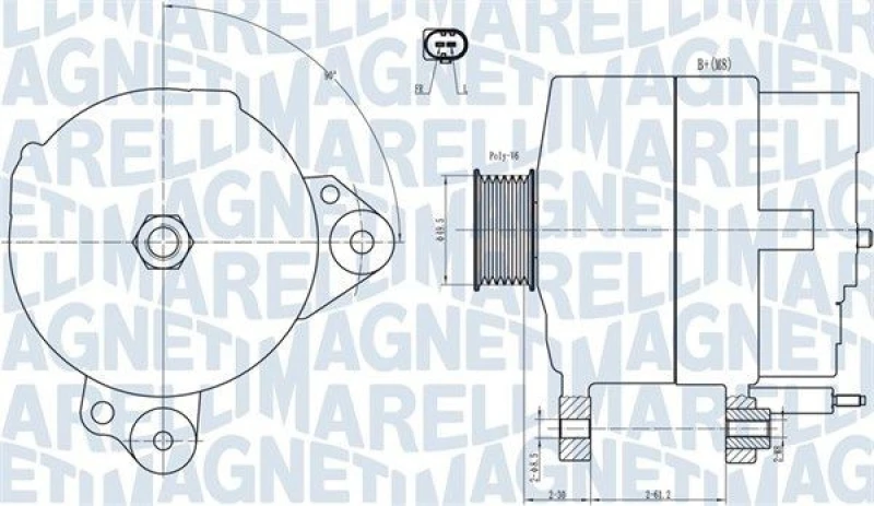 Image of MAGNETI MARELLI Alternator MAGNETI MARELLI 063731817010