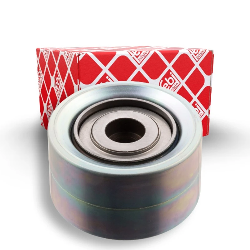 Image of FEBI BILSTEIN 45073 Idler Pulley Metal Deflection/Guide Pulley,v-ribbed belt (312)