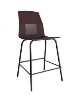 image of Cosmoliving By Cosmopolitan Riley Molded Counter Stool- Burgundy