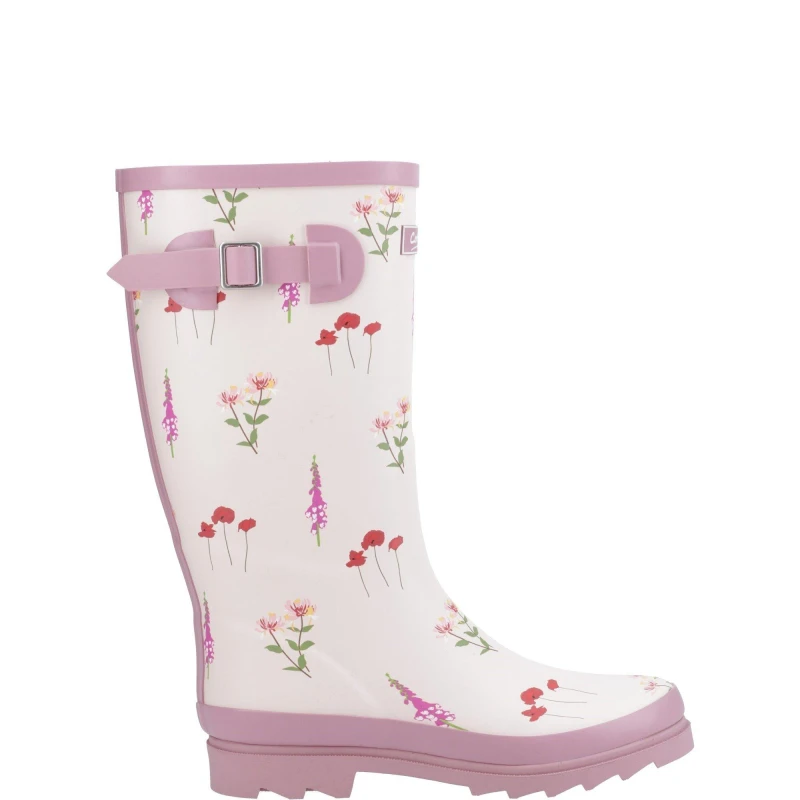 Image of Cotswold Wildflower Tall Wellingtons Pink female 3 (36)