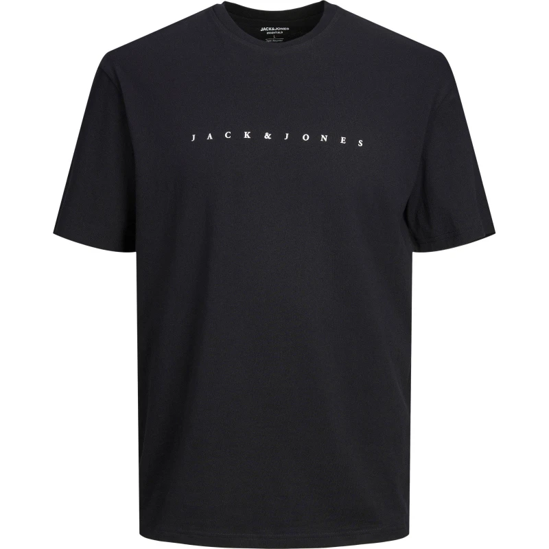 Image of Jack and Jones Jack+ Star T-Shirt Mens Plus Size Black male 2XL