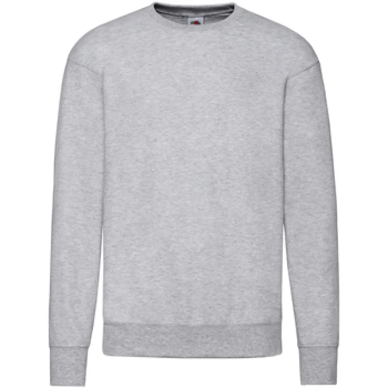 Image of Fruit Of The Loom Fruit of the Loom Men Lightweight Set-in Sweatshirt in Grey Size: Medium Grey M Male 5063652795316