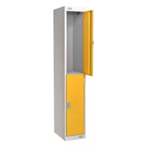 image of 2 Door Locker 300X300X1800 Yellow Door