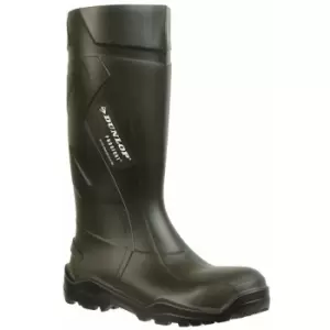 Image of Dunlop Adults Unisex Purofort Plus Full Safety Wellies (11 UK) (Green) - Green