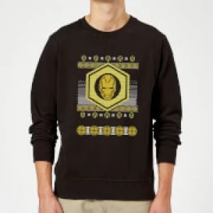 Image of Iron Man Christmas Sweatshirt - Black