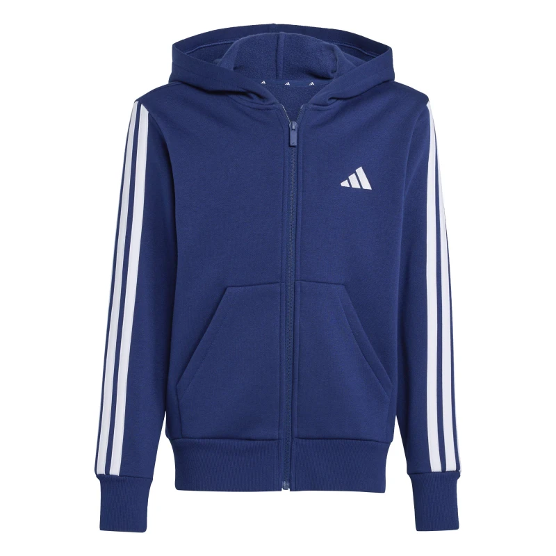 Image of adidas Essentials 3-Stripes Hoodie Kids Navy/White male 11-12 Years