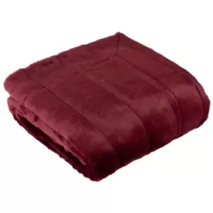 image of Empress Faux Fur Throw Ruby, Ruby / 140 x 200cm