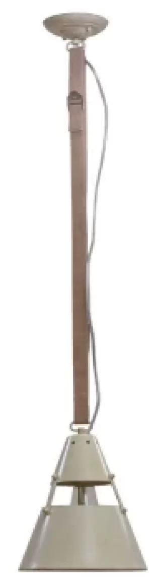 Image of Industrial Dome Ceiling Pendant 40W E27 SSand Metal, Beige Belt