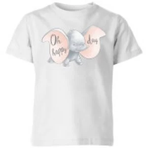 image of Dumbo Happy Day Kids T-Shirt - White - 11-12 Years