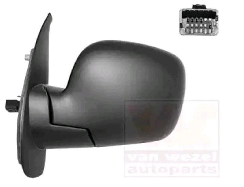 Image of VAN WEZEL 4312807 Wing mirror * HAGUS * Left, black, Heatable Outside Mirror (50)